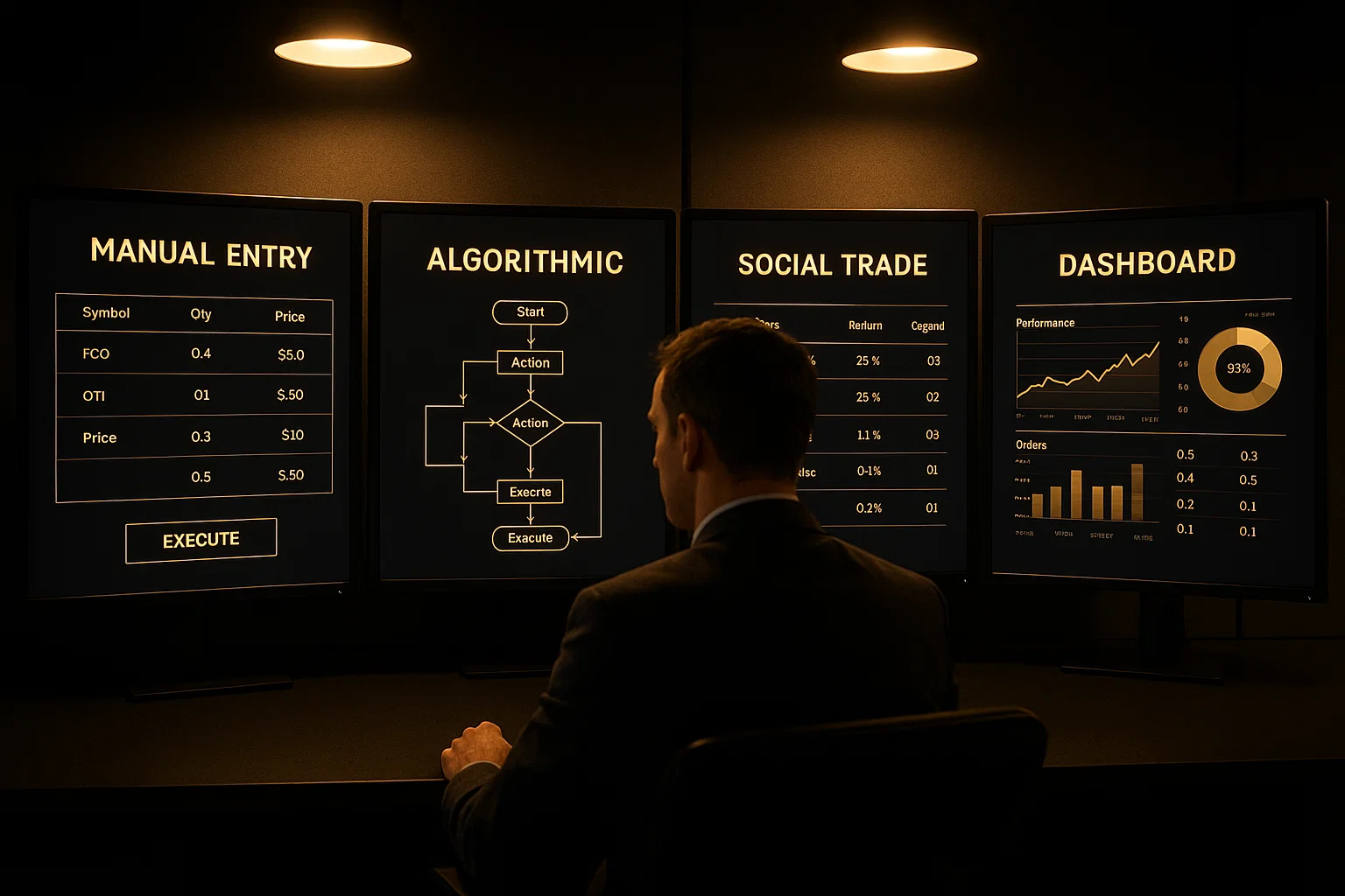 Trading EURUSD CFDs: Execution Options per Platform.