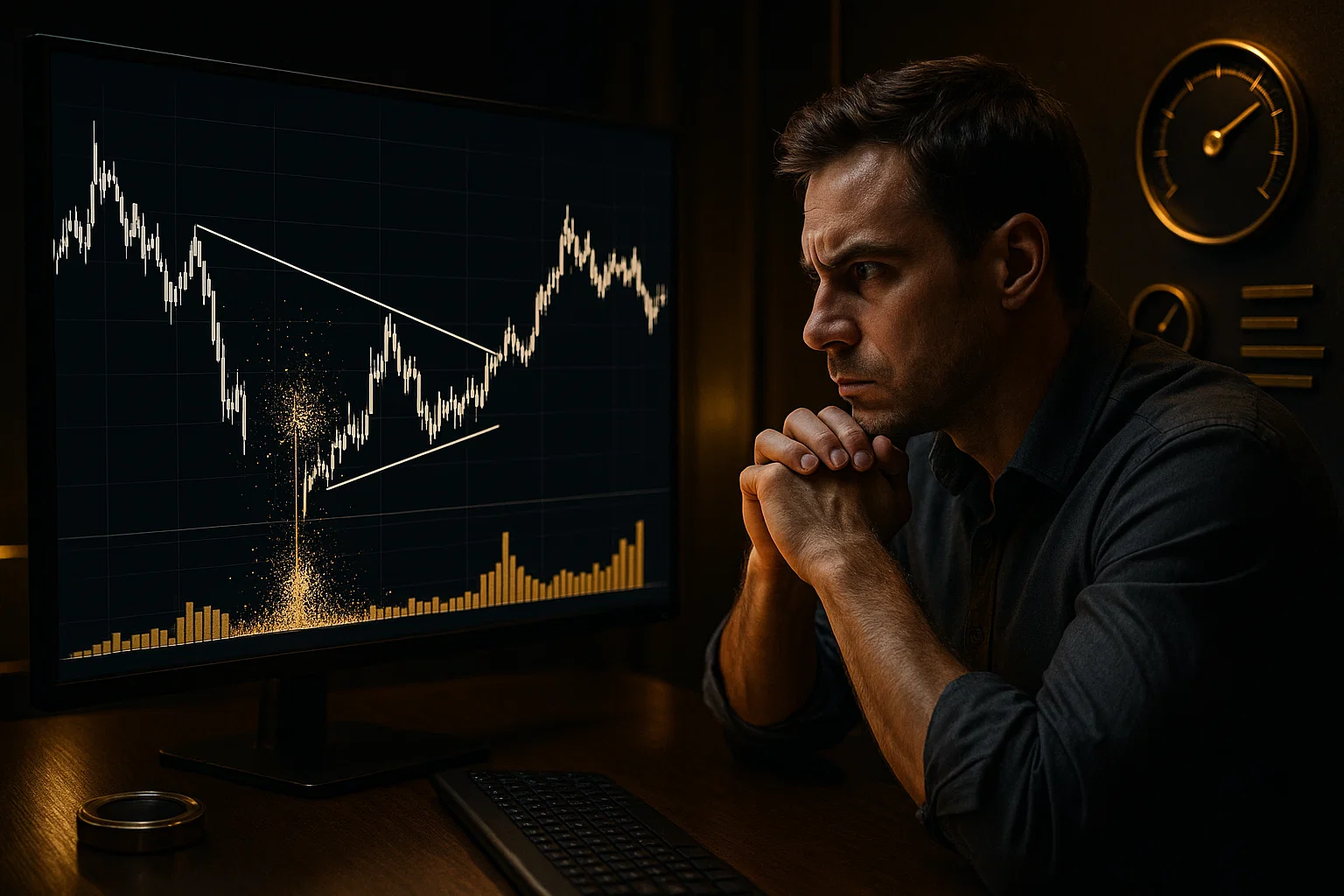 Disadvantages of descending triangle pattern trading and false breakouts.