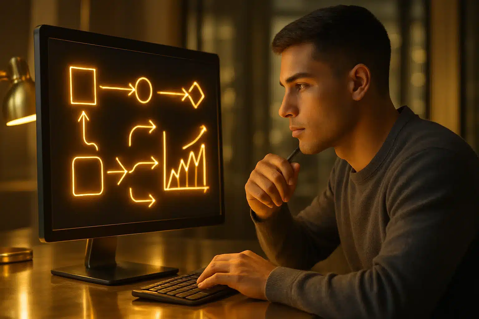 Getting started with swing trading guide showing workflow steps.