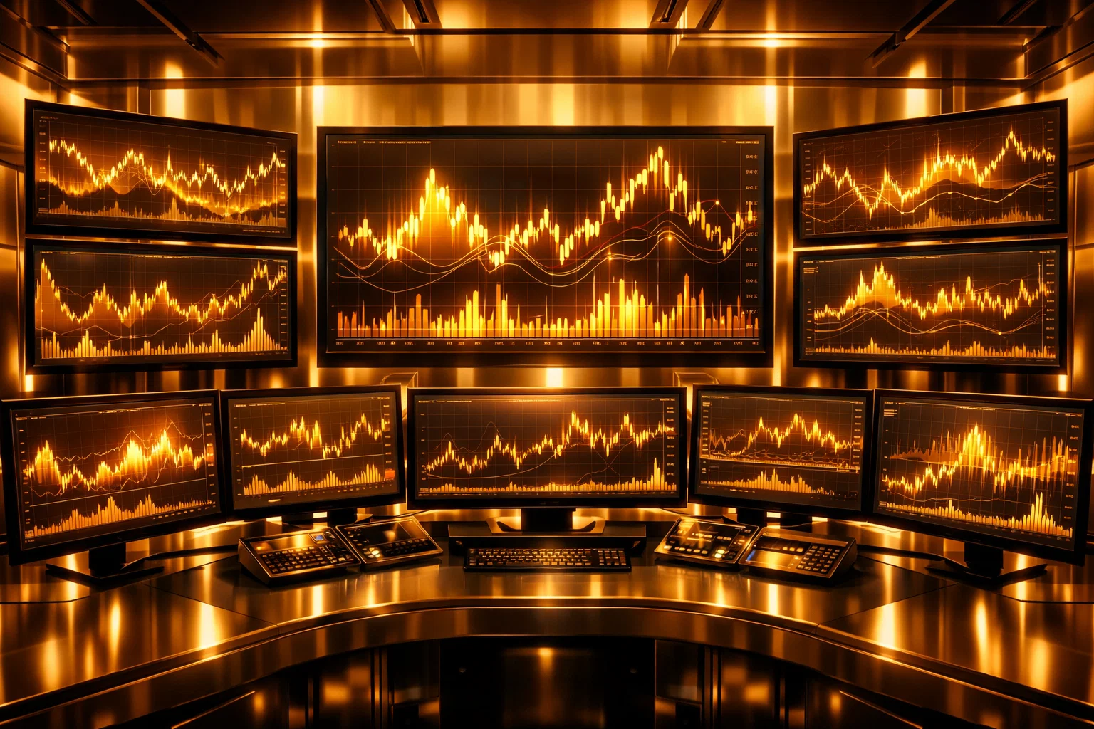 Top 15 day trading tips dashboard with multiple market charts.