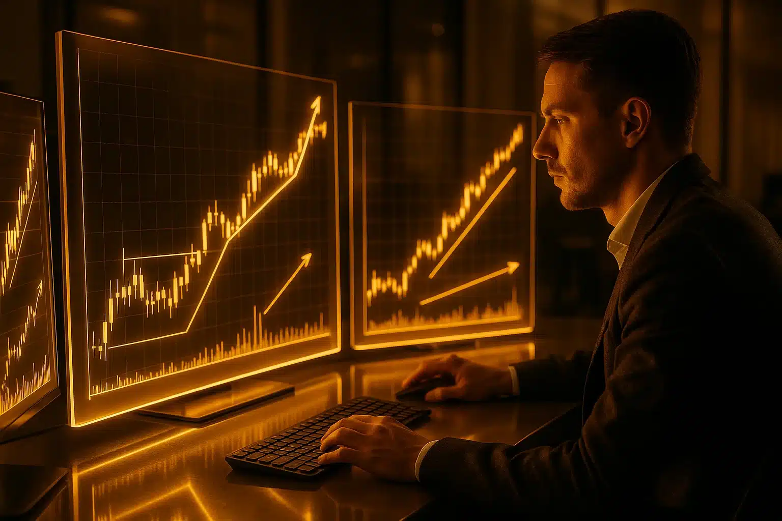 Trading strategies flag patterns trader reviewing breakout signals.