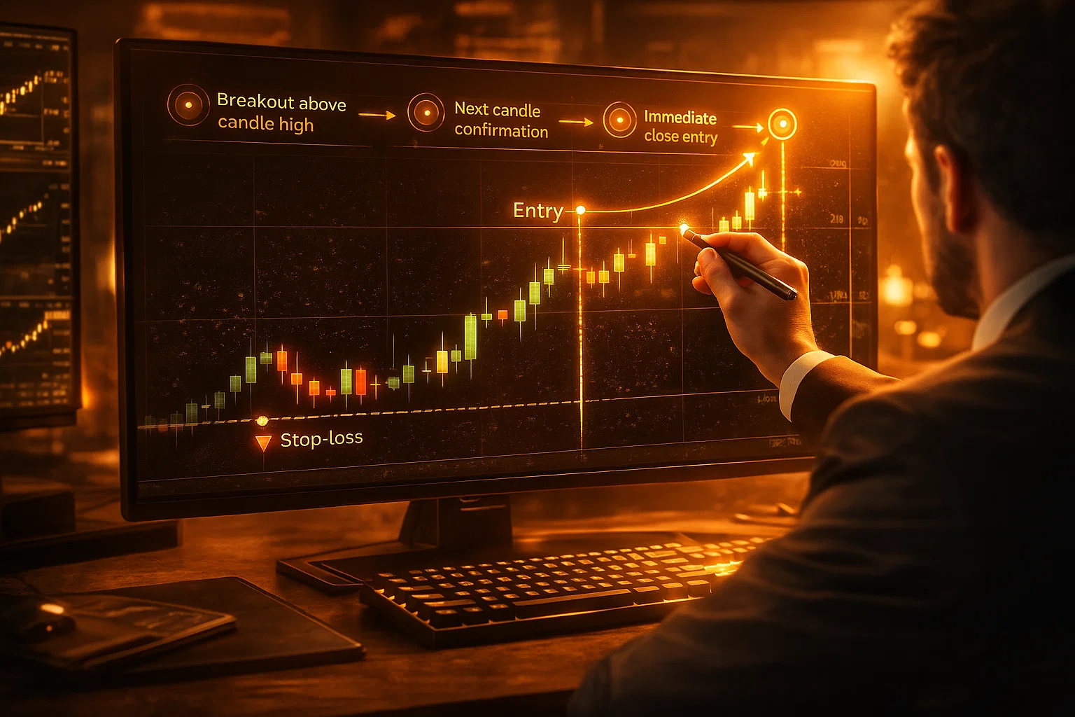 Bullish engulfing trading strategies with entry and stop loss setup.
