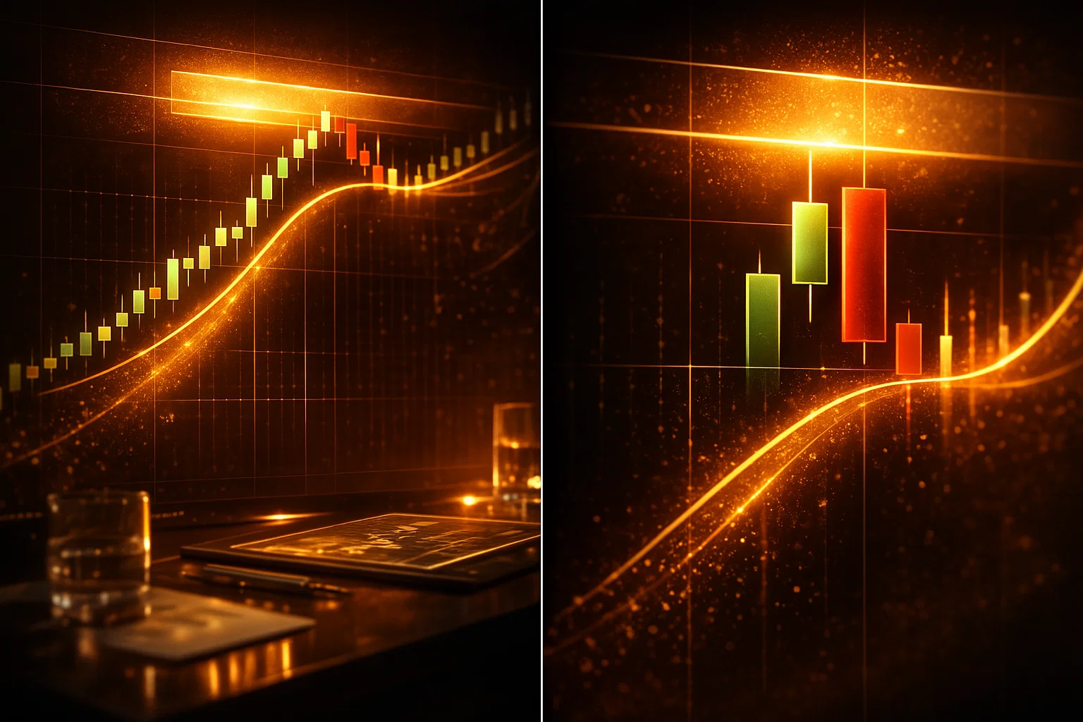 Bearish engulfing candlestick reversal at market resistance.